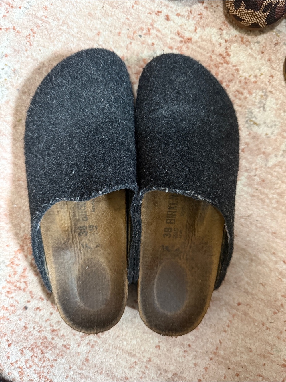 Birkenstock Women's Black Felt Slip-On Clogs